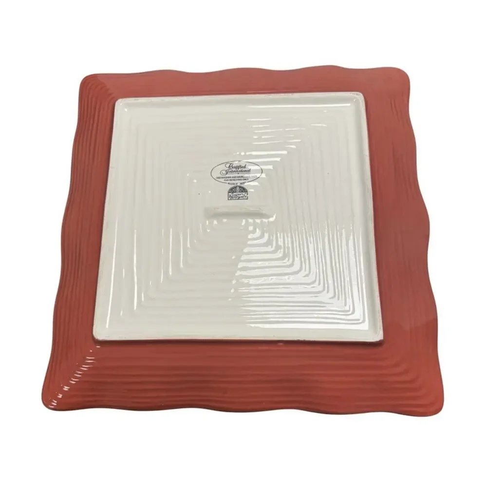 La Rooster By Certified International 13” Susan Winget Square Rooster Platter